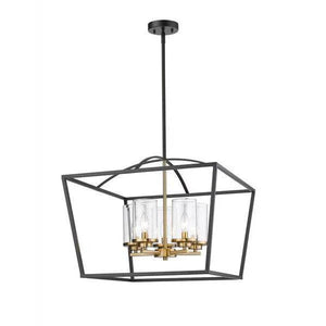 Black& gold+ clear glass pendant light, by Maple, for kitchen island or dining