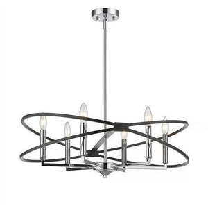 Black + chrome pendant light, by Maple, for kitchen island or dining