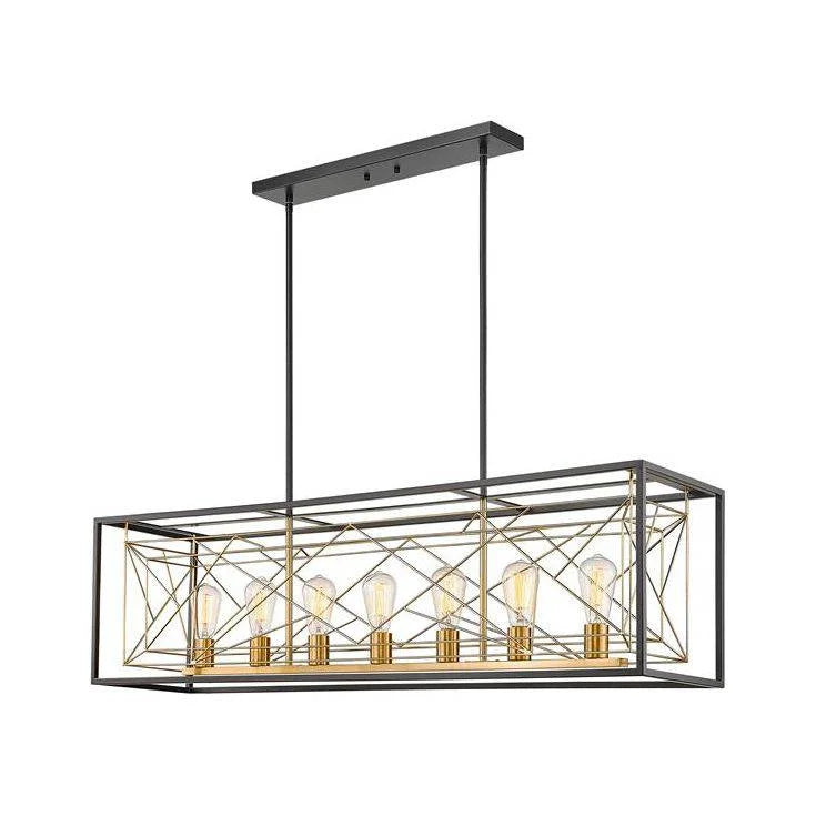 Black& gold island pendant, by Maple, for kitchen island or dining