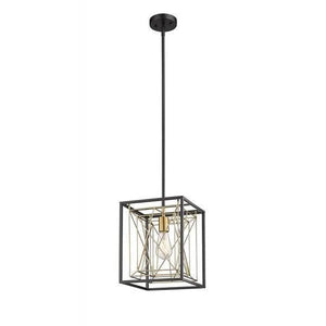 Black & gold pendant light, by Maple, for kitchen island or dining