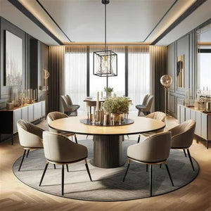 Black & gold pendant light, by Maple, for kitchen island or dining, angled view