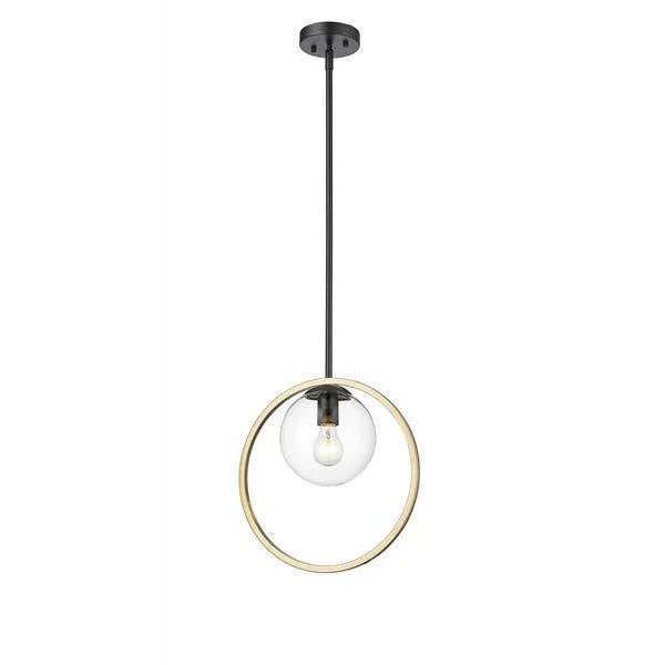 Black & gold metal pendant light, by Maple, for kitchen island or dining