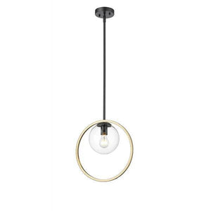 Black & gold metal pendant light, by Maple, for kitchen island or dining