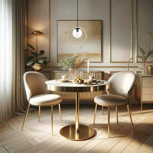 Black & gold metal pendant light, by Maple, for kitchen island or dining, angled view