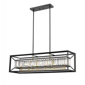 Gold + black pendant light, by Maple, for kitchen island or dining
