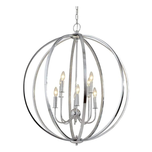 Chrome finish pendant light, by Maple, for kitchen island or dining