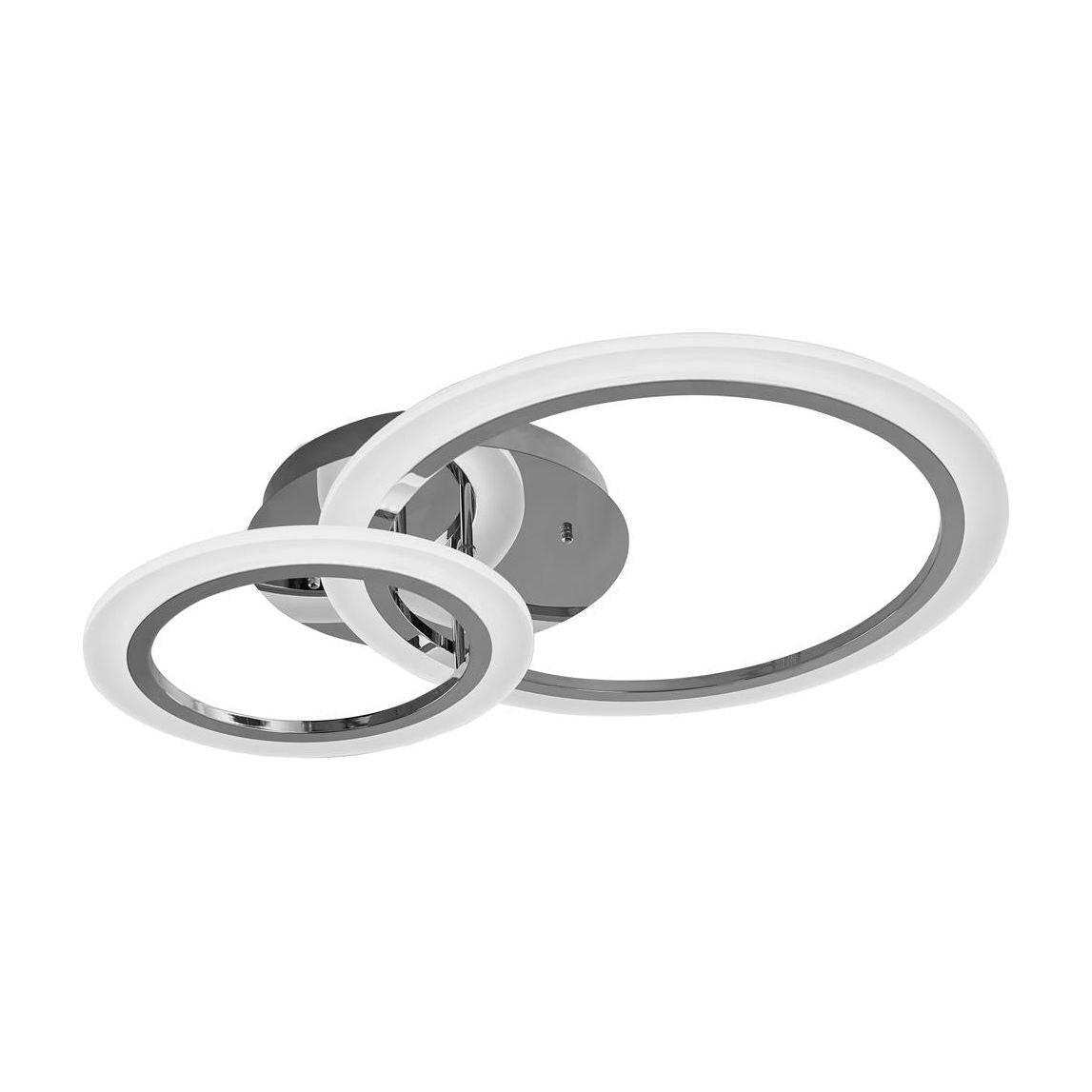 Chrome flush-mount ceiling light, by Maple, for hallway, bedroom, or entryway