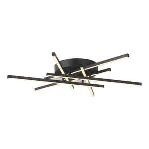 Black flush-mount ceiling light, by Maple, for hallway, bedroom, or entryway