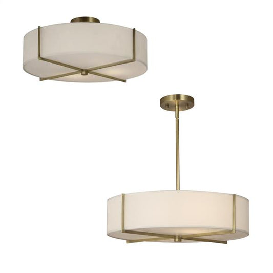 White flush-mount ceiling light, by Maple, for hallway, bedroom, or entryway