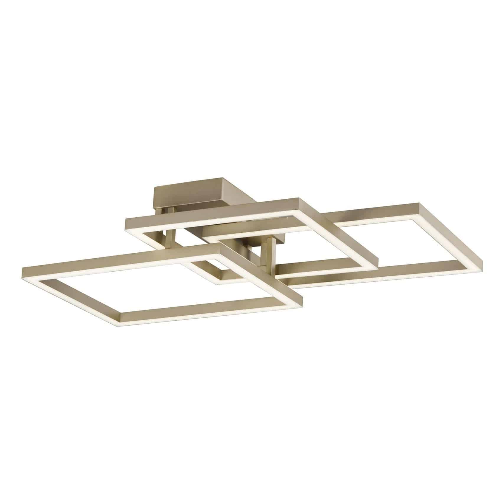 Gold flush-mount ceiling light, by Maple, for hallway, bedroom, or entryway