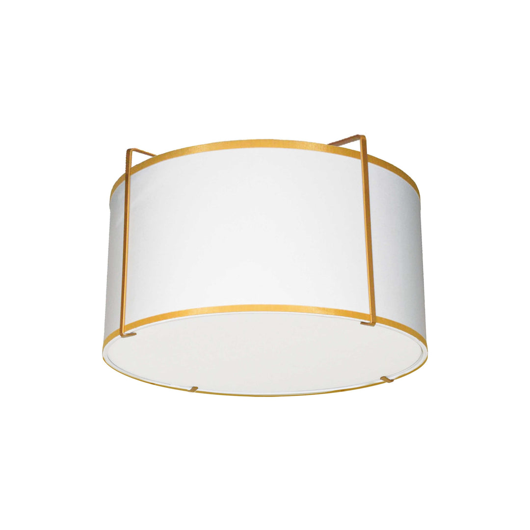 2 x E26 40Watt, Dimmable, Contemporary Flush Mount, White, Size: L12'' x W12'' x H8'', Damp Location, 1Lbs. - Sparkle Light