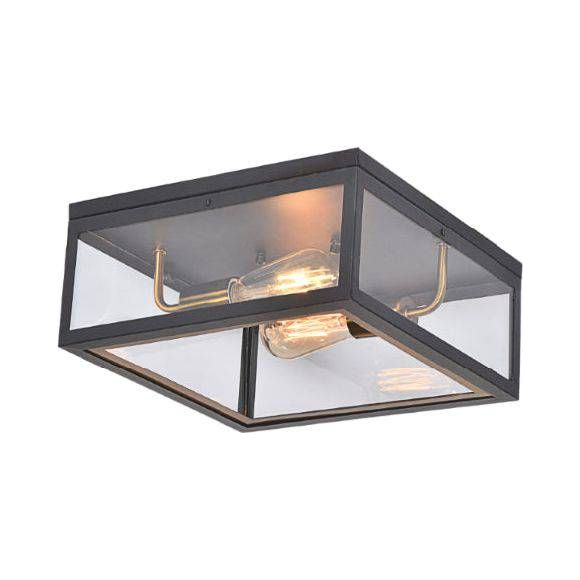 Black+ gold ceiling light, by Maple, for hallway, bedroom, or entryway