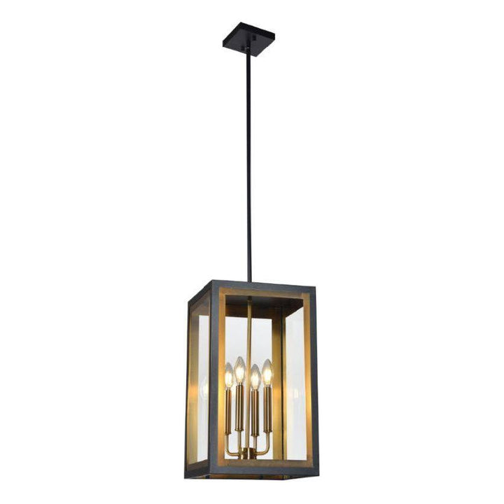Gold+black ceiling light, by Maple, for hallway, bedroom, or entryway