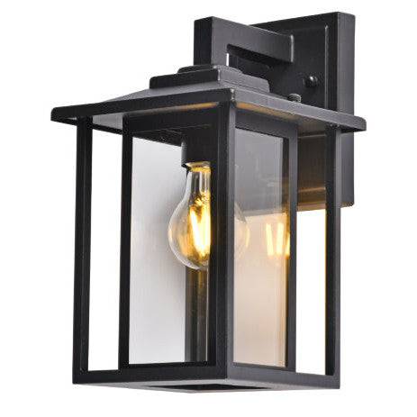 Sanded black wall sconce, by Maple, for hallway or living room