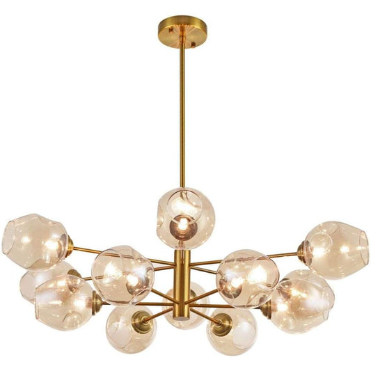 12 x G9 40Watt, Dimmable, Transitional Chandelier, Vintage Bronze, Size: L33'' x W33'' x H8'', Dry location, 12Lbs. - Sparkle Light