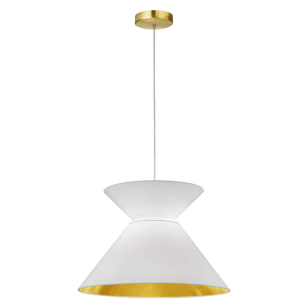 1 x E26 100Watt, Dimmable, Transitional Pendant, White, Size: L18'' x W18'' x H11.5'', Dry Location, 3Lbs. - Sparkle Light