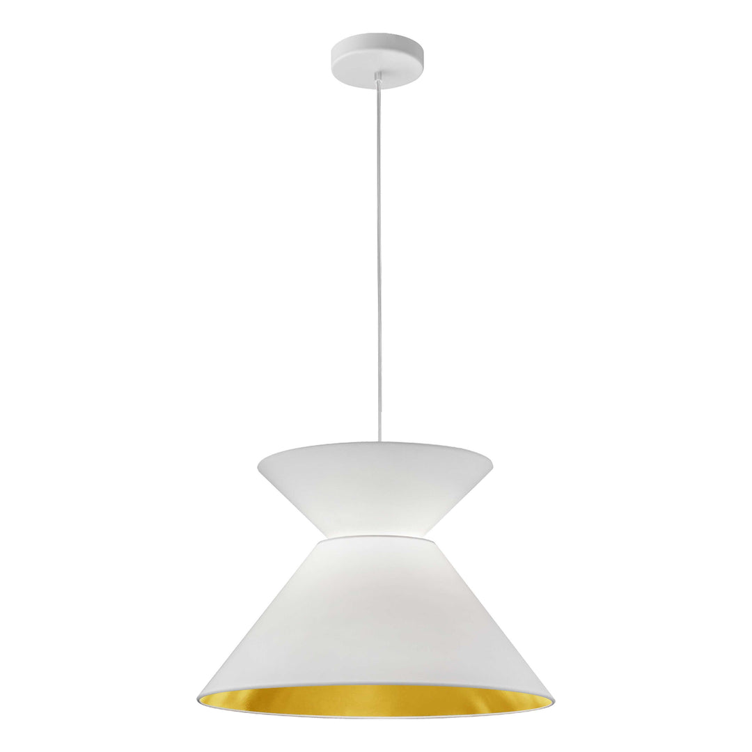 1 x E26 100Watt, Dimmable, Transitional Pendant, White, Size: L18'' x W18'' x H11.5'', Dry Location, 3Lbs. - Sparkle Light