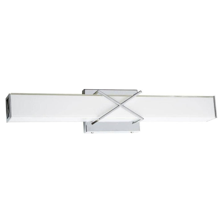 Chrome with milk white glass bath bar, by Maple, for bathroom