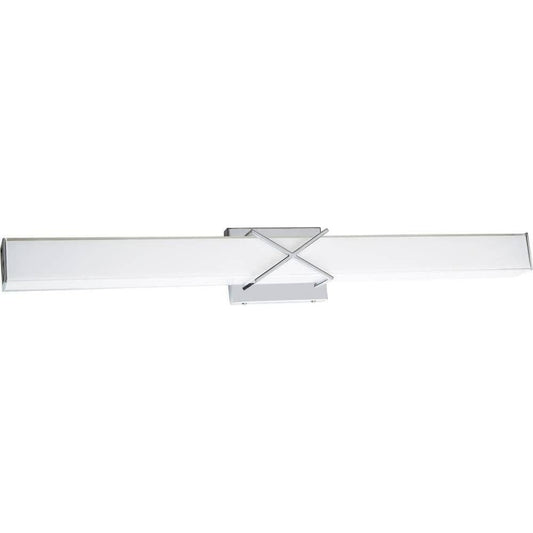 Chrome with milk white glass bath bar, by Maple, for bathroom