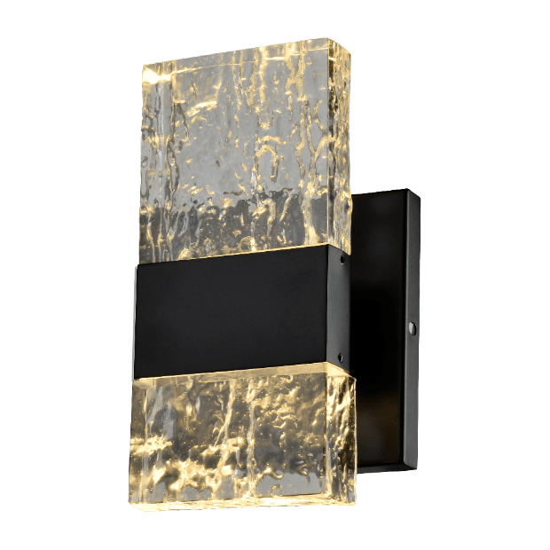 Black metal wall sconce, by Maple, for hallway or living room