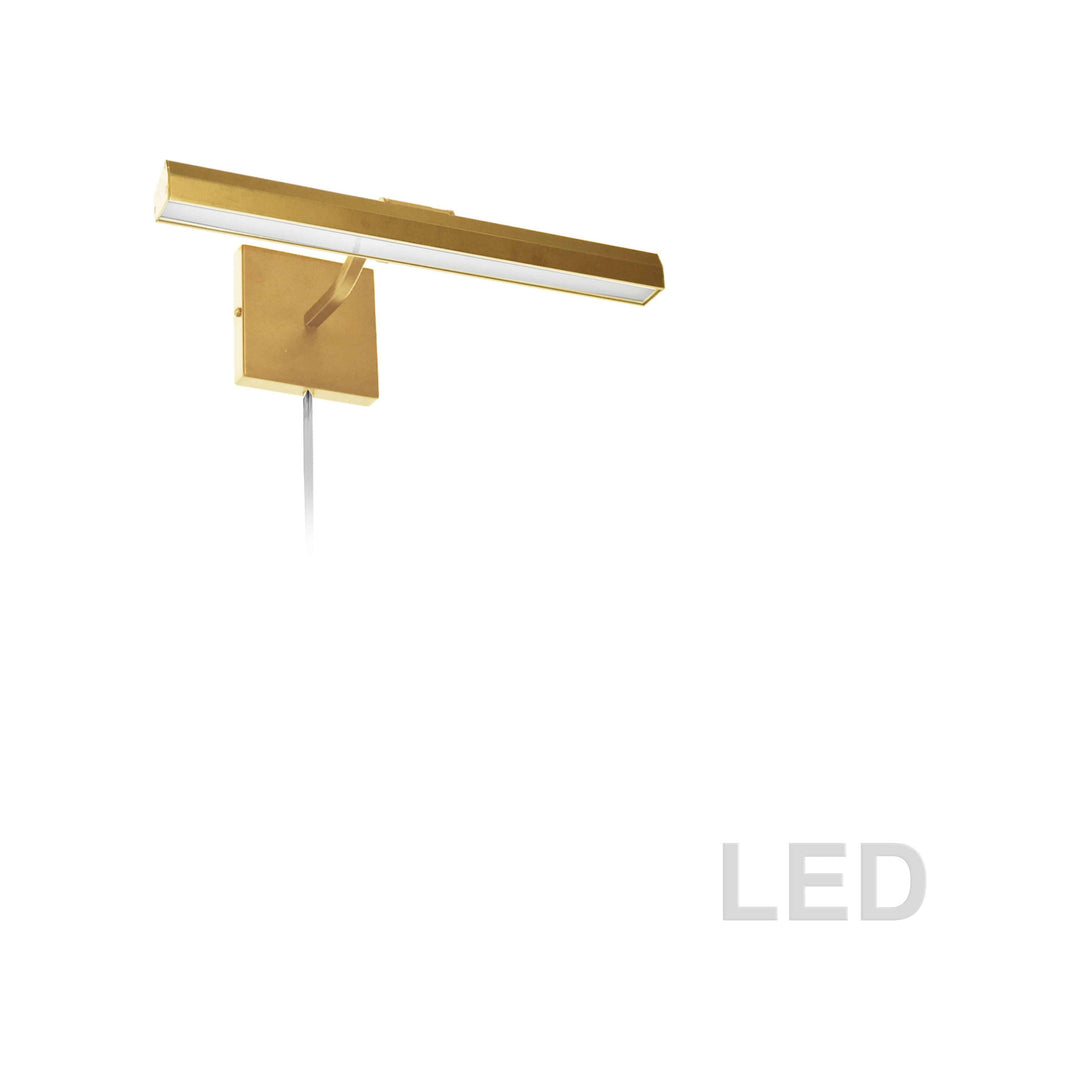 2 x LED 10Watt, 2700K~3500K, 1400Lmn, Dimmable, Contemporary Picture Light, Aged Brass, Size: L16.25'' x W9'' x H2.75'', Dry Location, 2Lbs. - Sparkle Light