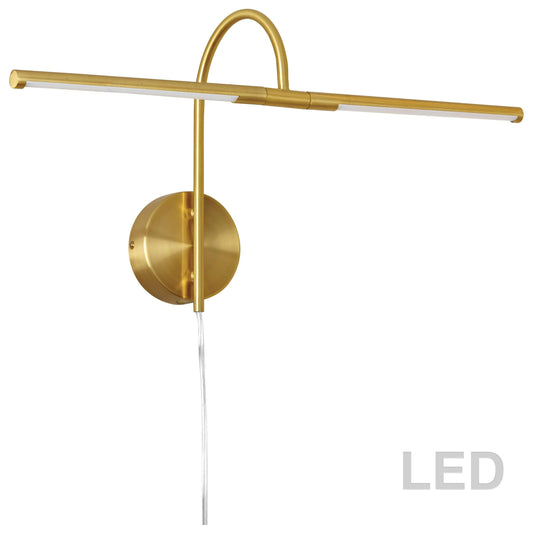 2 x LED 5Watt, 3000K, 450Lmn, Dimmable, Contemporary Picture Light, Aged Brass, Size: L25.5'' x W8.5'' x H12.75'', Dry Location, 2Lbs. - Sparkle Light
