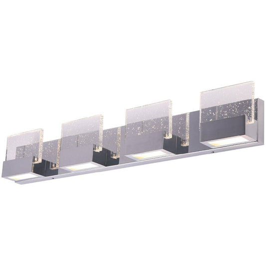 Chrome finish vanity light, by Maple, for bathroom