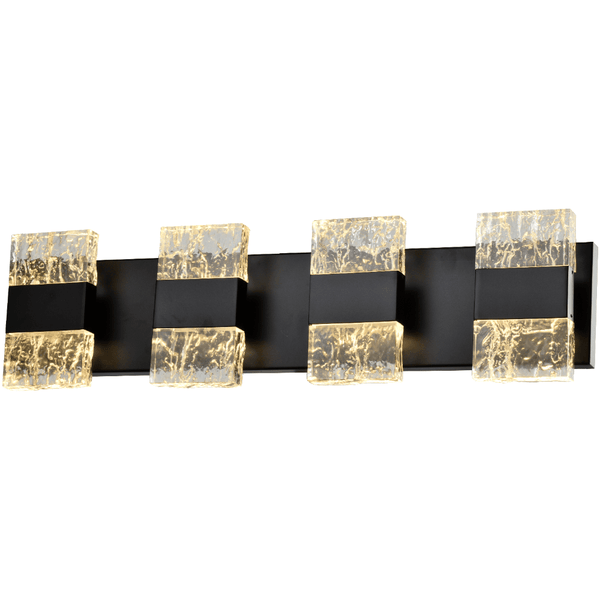 Black metal vanity light, by Maple, for bathroom