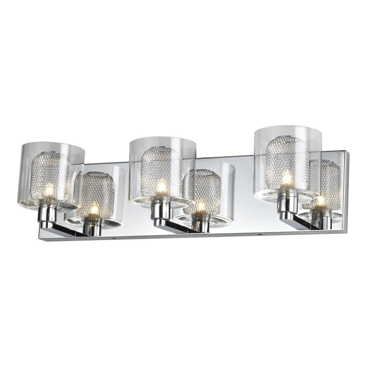 Chrome finish vanity light, by Maple, for bathroom