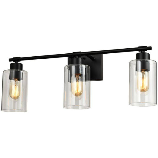 Black finish vanity light, by Maple, for bathroom