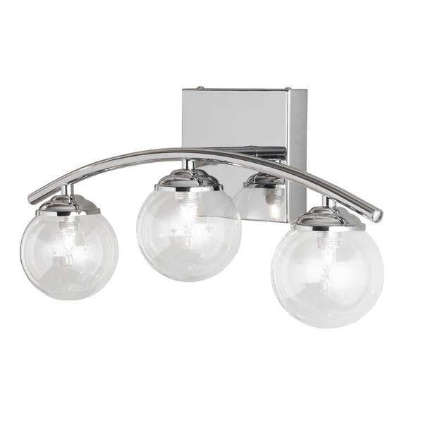 3 x G9 25Watt, Dimmable, Traditional Vanity, Polished Chrome, Size: L20'' x W8'' x H6'', Damp Location, 6Lbs. - Sparkle Light