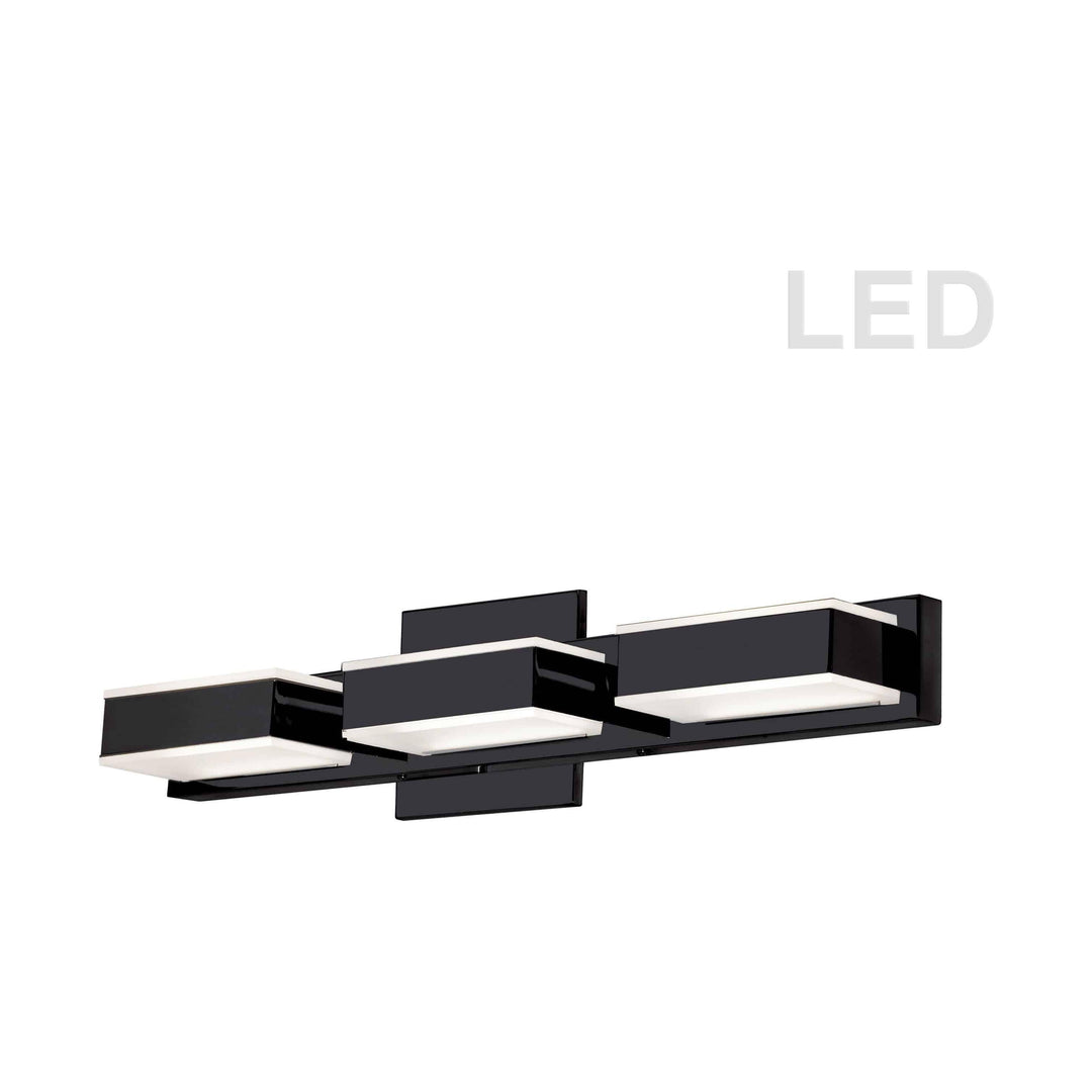 3 x LED 5Watt, 3000K, 1200Lmn, Dimmable, Modern Vanity, Black, Size: L20'' x W3'' x H4.75'', Damp Location, 6Lbs. - Sparkle Light