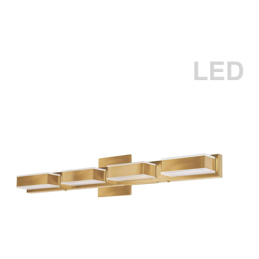 Vanity light - Gold - LED 3000K 4 x5W 1600Lmn Dimmable -  L27'' x W3'' x H4.75'' - Sparkle Light