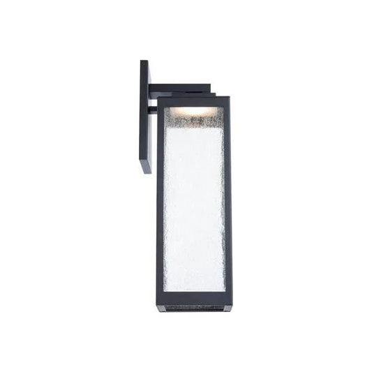 Black wall sconce, by WAC, for hallway or living room